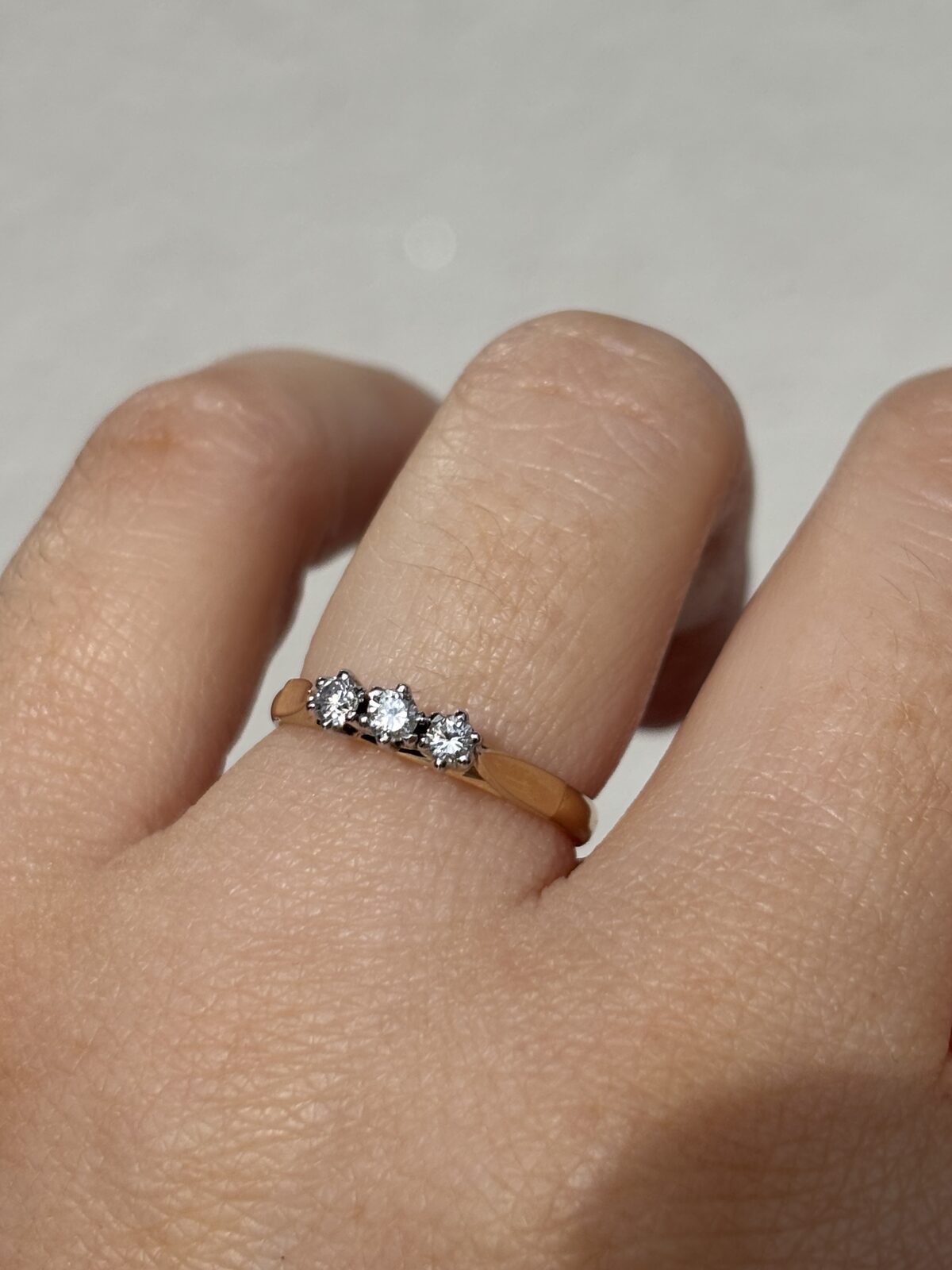 9ct Yellow Gold Diamond Trilogy