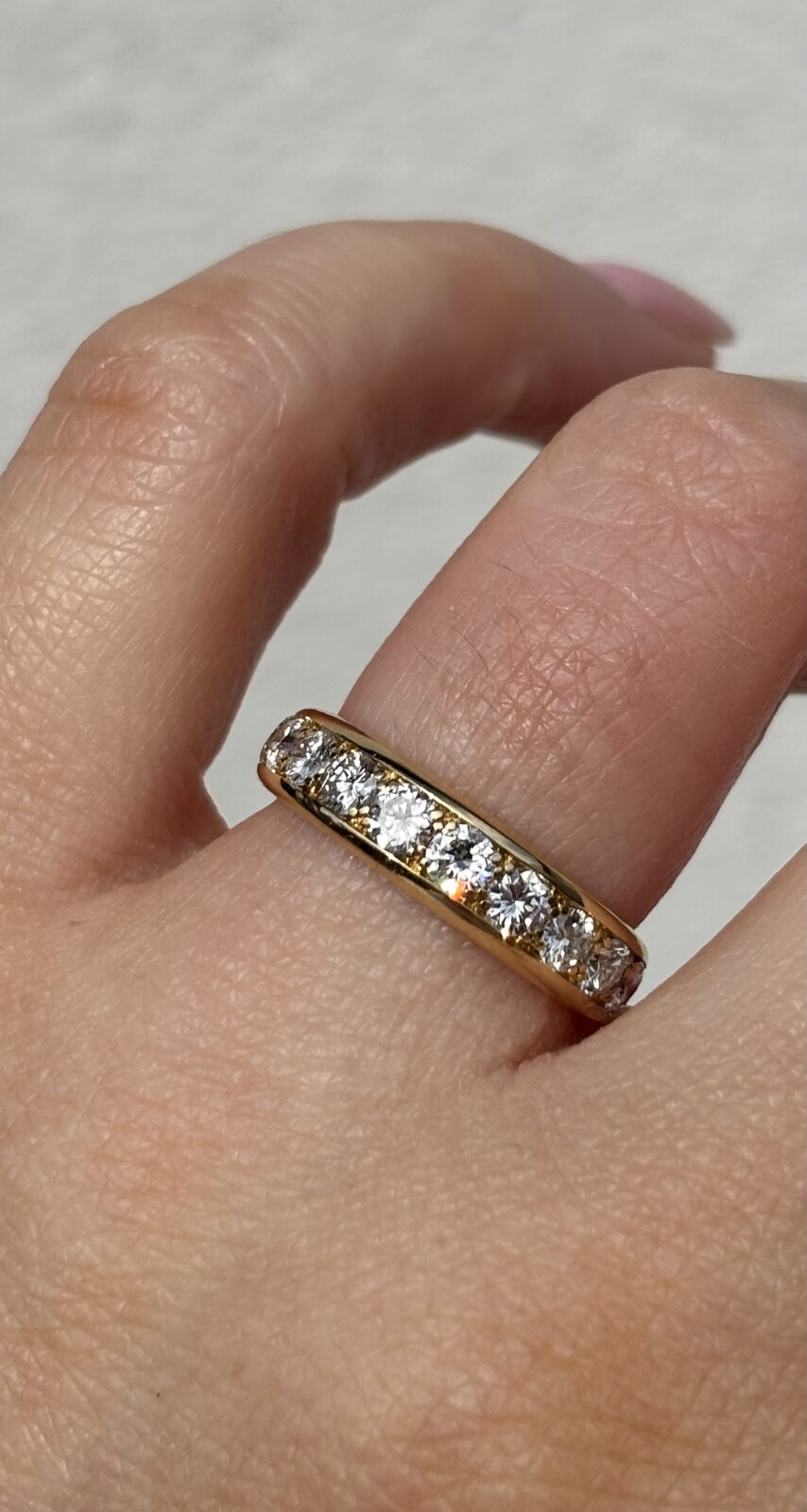18ct Yellow Gold Diamond Half-eternity Ring