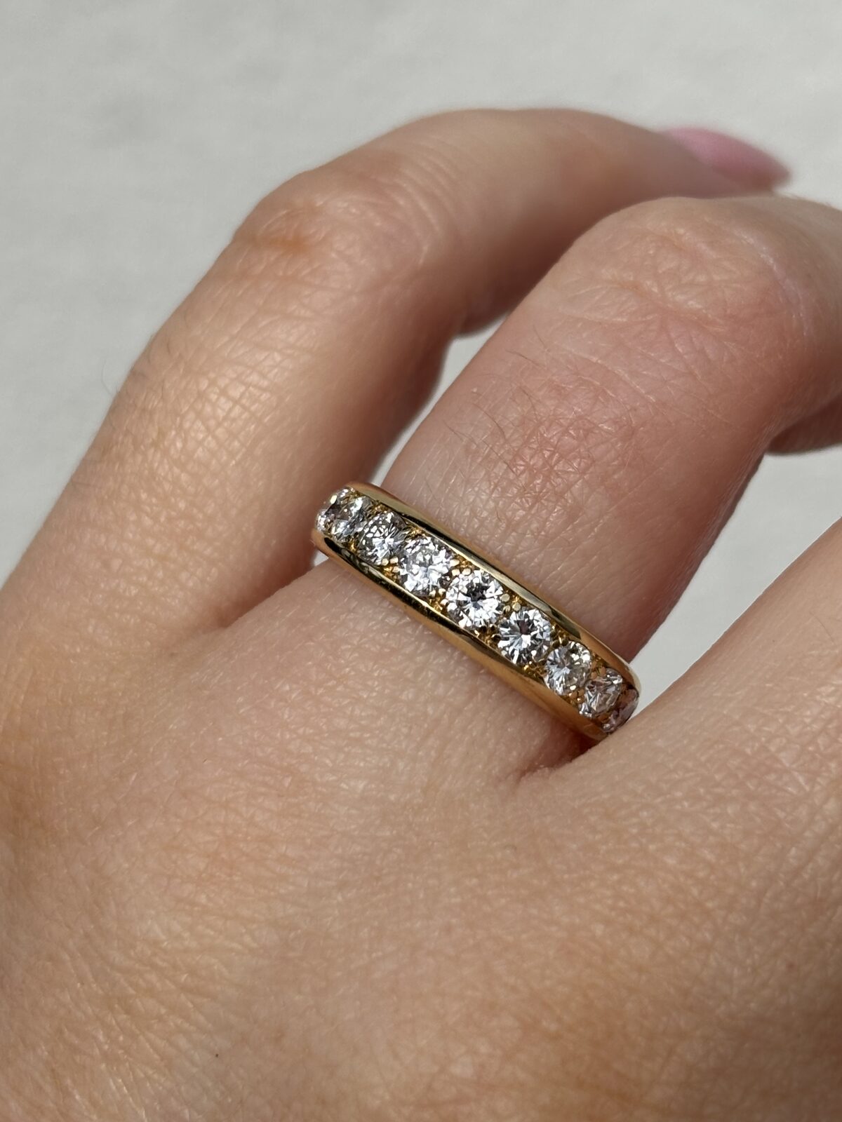 18ct Yellow Gold Diamond Half-eternity Ring view 5