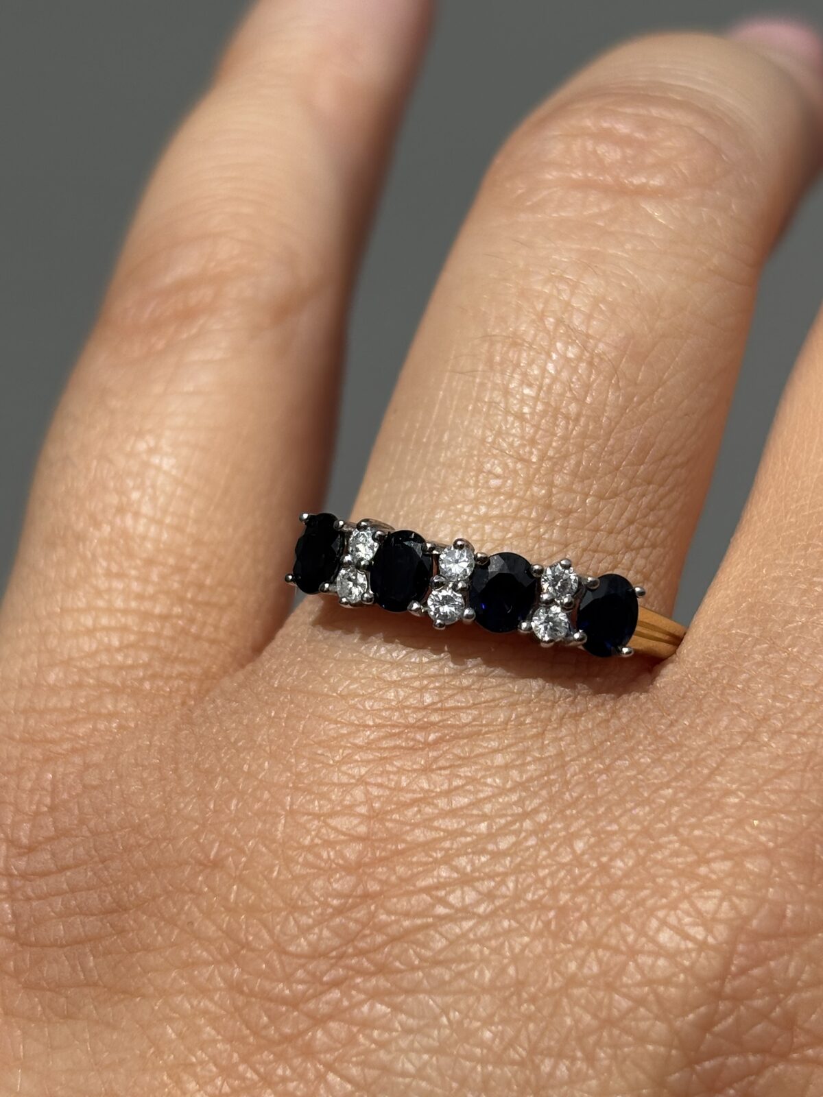 18ct Yellow Gold Sapphire and Diamond Ring
