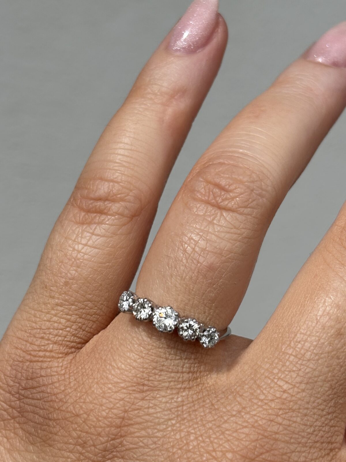 18ct White Gold Diamond Five Stone Ring