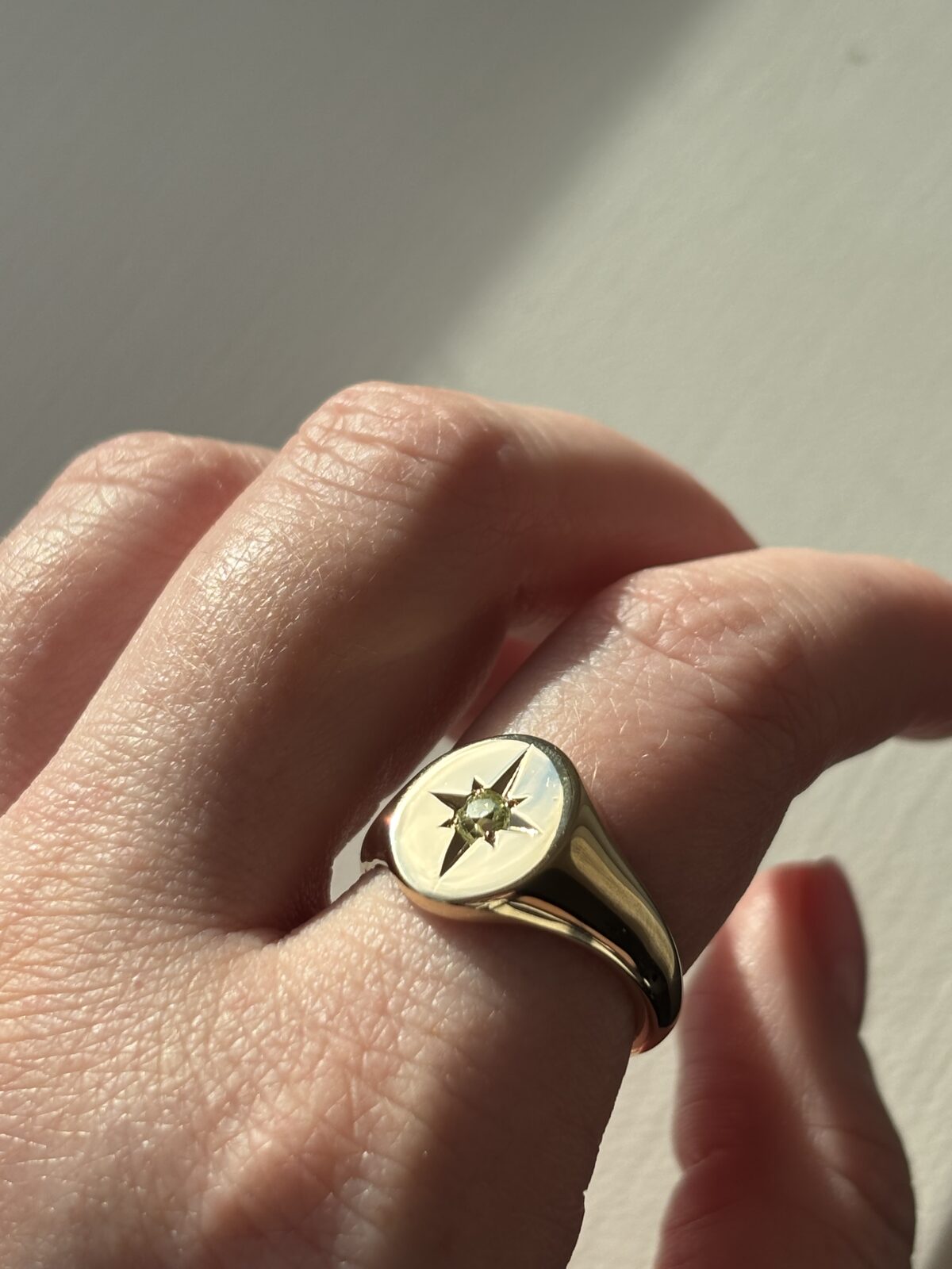 9ct Yellow Gold Bespoke Diamond Signet