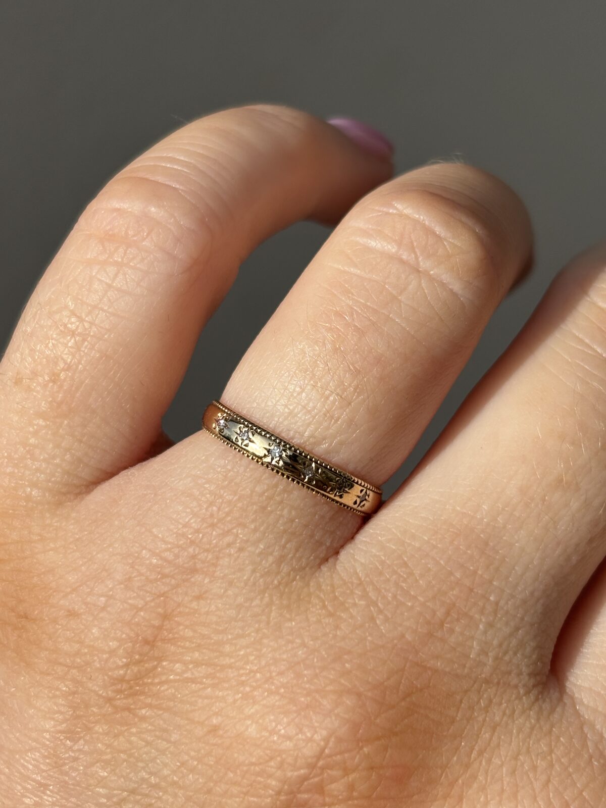 9ct Yellow Gold Diamond Band